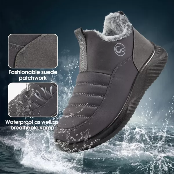 Alicegana Snow Boots for Women Shoes: Winter Slip On Ankle Booties Warm Fur Lined Waterproof Comfortable Womens Boots