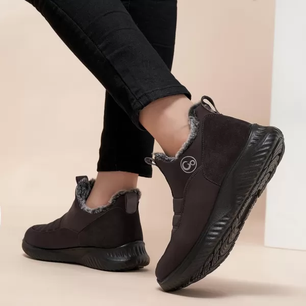 Alicegana Snow Boots for Women Shoes: Winter Slip On Ankle Booties Warm Fur Lined Waterproof Comfortable Womens Boots