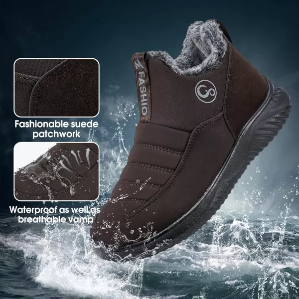 Alicegana Snow Boots for Women Shoes: Winter Slip On Ankle Booties Warm Fur Lined Waterproof Comfortable Womens Boots