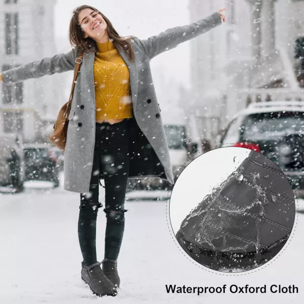 Alicegana Snow Boots for Women Winter: Warm Fur Lined Ankle Booties Comfortable Waterproof Slip On Lightweight Womens Boots