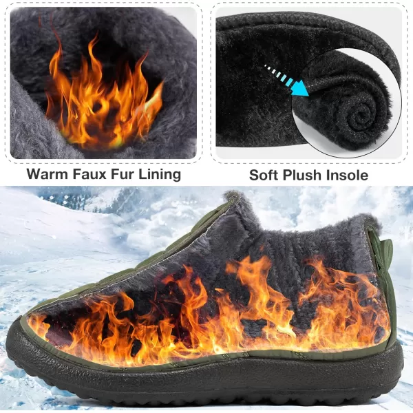 Alicegana Snow Boots for Women Winter: Warm Fur Lined Ankle Booties Comfortable Waterproof Slip On Lightweight Womens Boots