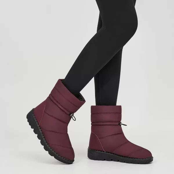 Alicegana Snow Boots for Women Winter: Warm Fur Lined Waterproof Slip on Comfortable Outdoor Womens Boots