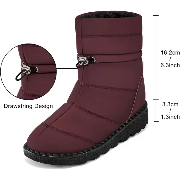 Alicegana Snow Boots for Women Winter: Warm Fur Lined Waterproof Slip on Comfortable Outdoor Womens Boots