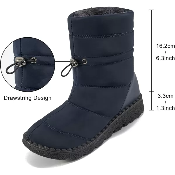 Alicegana Snow Boots for Women Winter: Warm Fur Lined Waterproof Slip on Comfortable Outdoor Womens Boots