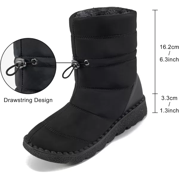 Alicegana Snow Boots for Women Winter: Warm Fur Lined Waterproof Slip on Comfortable Outdoor Womens Boots