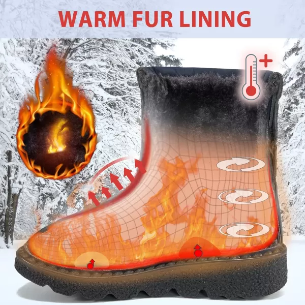 Alicegana Snow Boots for Women Winter: Warm Fur Lined Waterproof Slip on Comfortable Outdoor Womens Boots