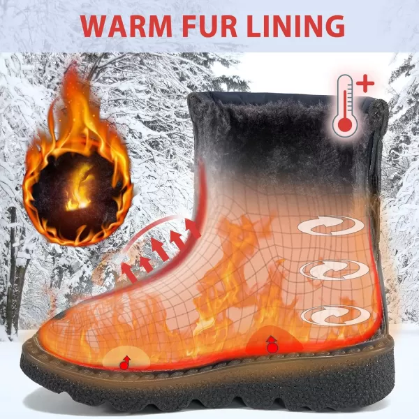 Alicegana Snow Boots for Women Winter: Warm Fur Lined Waterproof Slip on Comfortable Outdoor Womens Boots
