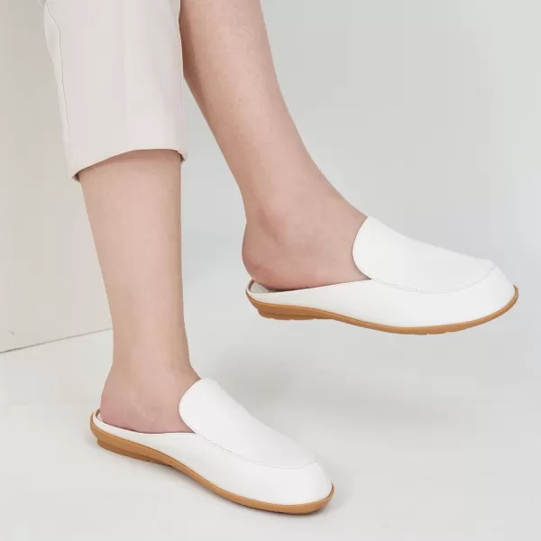 Alicegana Womens Mules Flats Comfortable - Backless Loafers Slip on Shoes Casual Closed Toe Slides Dressy Mules for Women