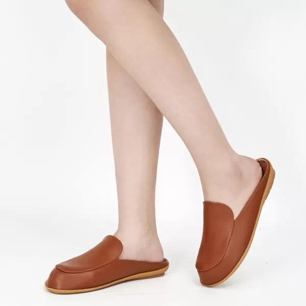 Alicegana Womens Mules Flats Comfortable - Backless Loafers Slip on Shoes Casual Closed Toe Slides Dressy Mules for Women