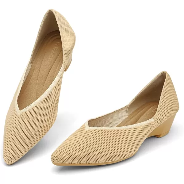 KBZone Women Pumps Pointed Toe Pump Comfortable Fashion Low Heels for Woman
