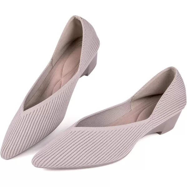 KBZone Women Pumps Pointed Toe Pump Comfortable Fashion Low Heels for Woman