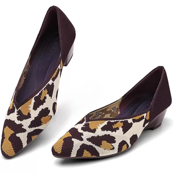 KBZone Women Pumps Pointed Toe Pump Comfortable Fashion Low Heels for Woman