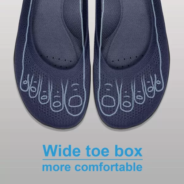 KBZone Women's Flats Slip on Ballet Flats Wide Toe Box Comfortable Walking Shoes