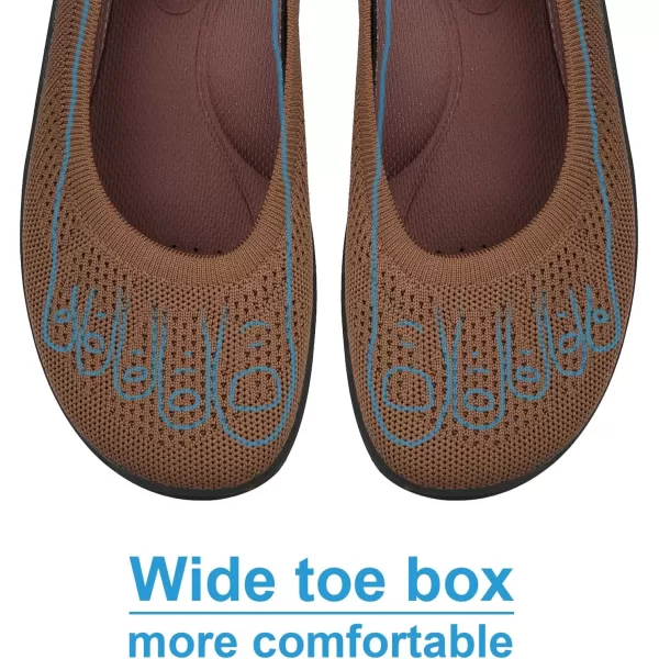 KBZone Women's Flats Slip on Ballet Flats Wide Toe Box Comfortable Walking Shoes