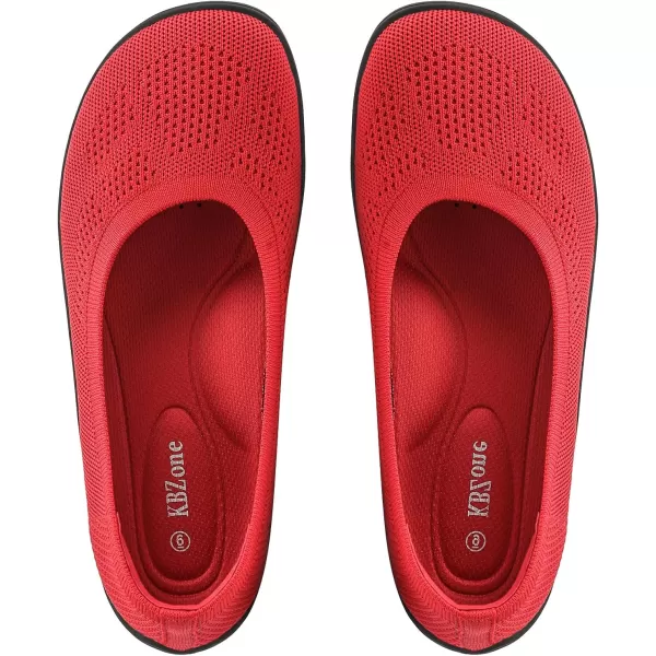 KBZone Women's Flats Slip on Ballet Flats Wide Toe Box Comfortable Walking Shoes