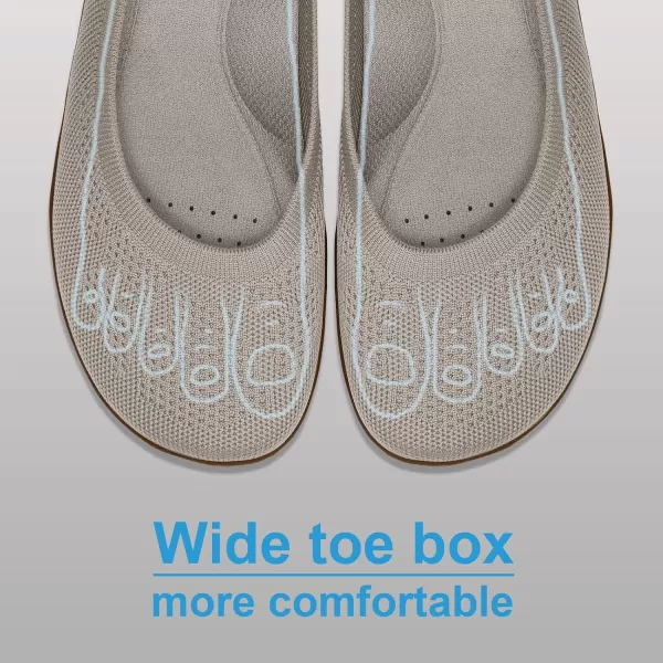 KBZone Women's Flats Slip on Ballet Flats Wide Toe Box Comfortable Walking Shoes