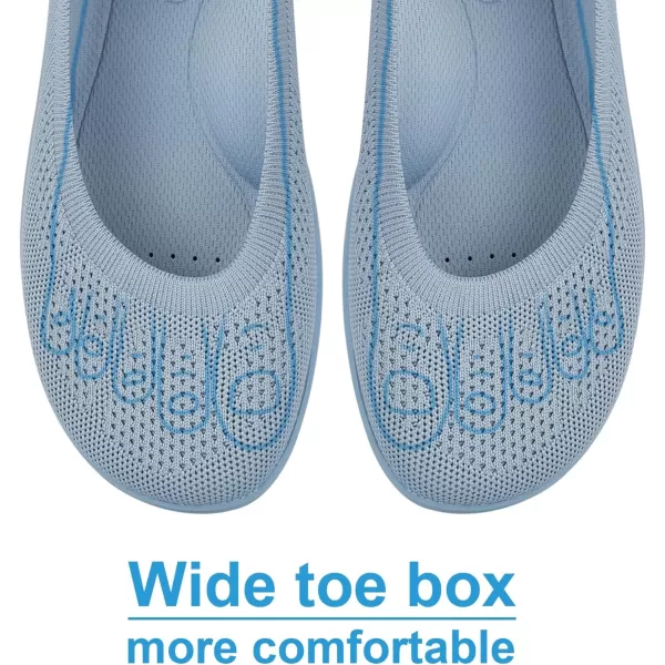 KBZone Women's Flats Slip on Ballet Flats Wide Toe Box Comfortable Walking Shoes
