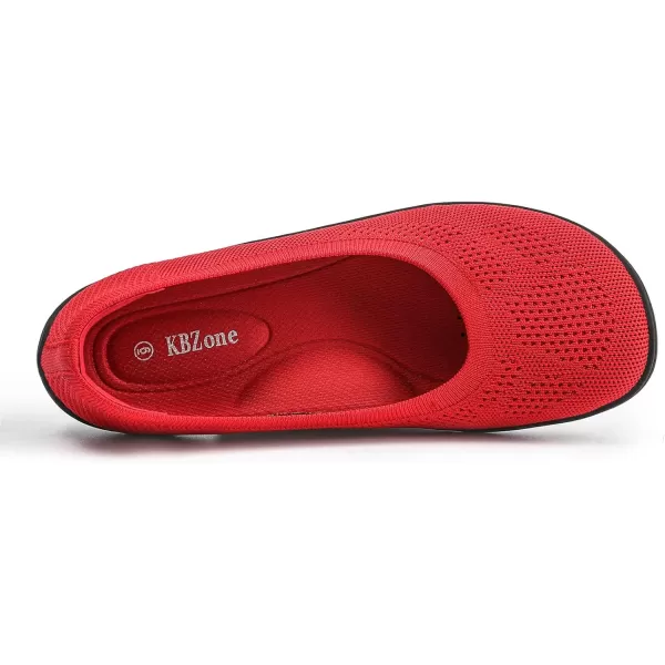 KBZone Women's Flats Slip on Ballet Flats Wide Toe Box Comfortable Walking Shoes