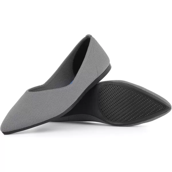 KBZone Women's Knit Ballet Flats Fashion Pointed Toe Walking Shoes Casual Slip-on Ballet Shoes