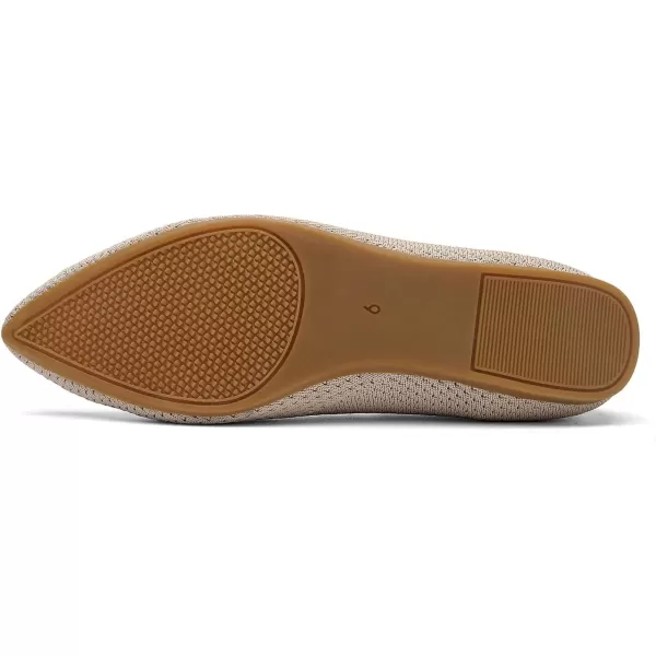 KBZone Women's Knit Ballet Flats Fashion Pointed Toe Walking Shoes Casual Slip-on Ballet Shoes