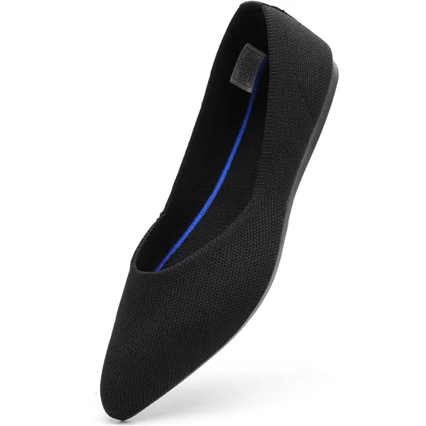 KBZone Women's Knit Ballet Flats Fashion Pointed Toe Walking Shoes Casual Slip-on Ballet Shoes