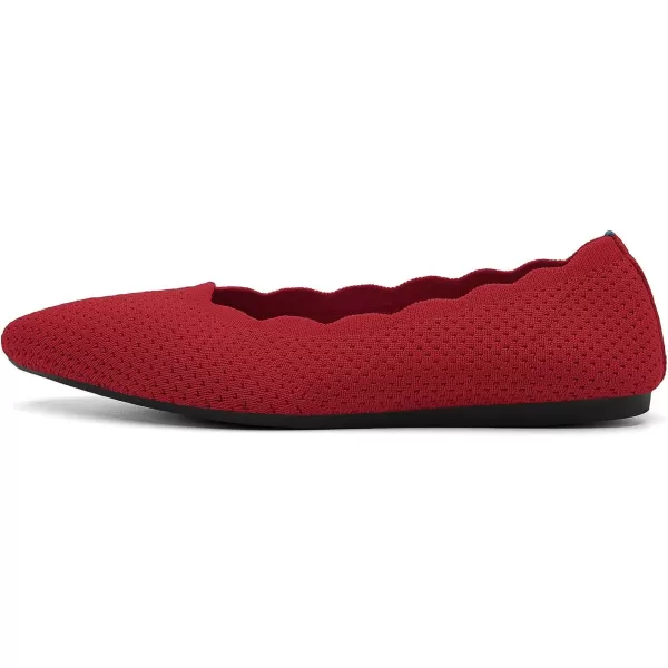 KBZone Women's Knit Ballet Flats Fashion Pointed Toe Walking Shoes Casual Slip-on Ballet Shoes