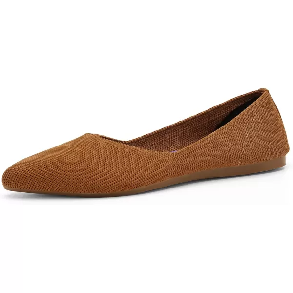 KBZone Women's Knit Ballet Flats Fashion Pointed Toe Walking Shoes Casual Slip-on Ballet Shoes