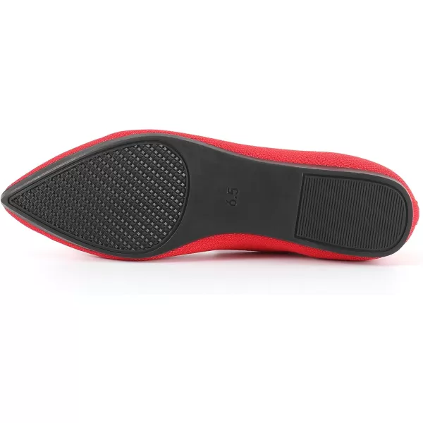 KBZone Women's Knit Ballet Flats Fashion Pointed Toe Walking Shoes Casual Slip-on Ballet Shoes