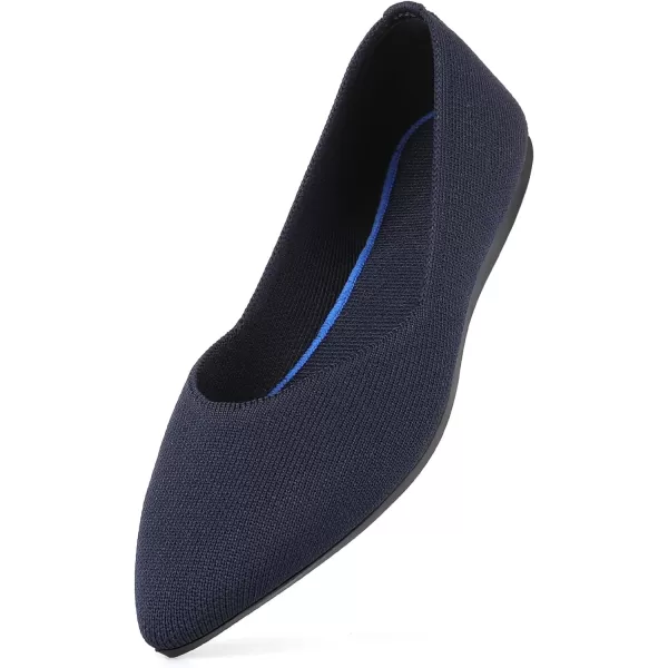 KBZone Women's Knit Ballet Flats Fashion Pointed Toe Walking Shoes Casual Slip-on Ballet Shoes