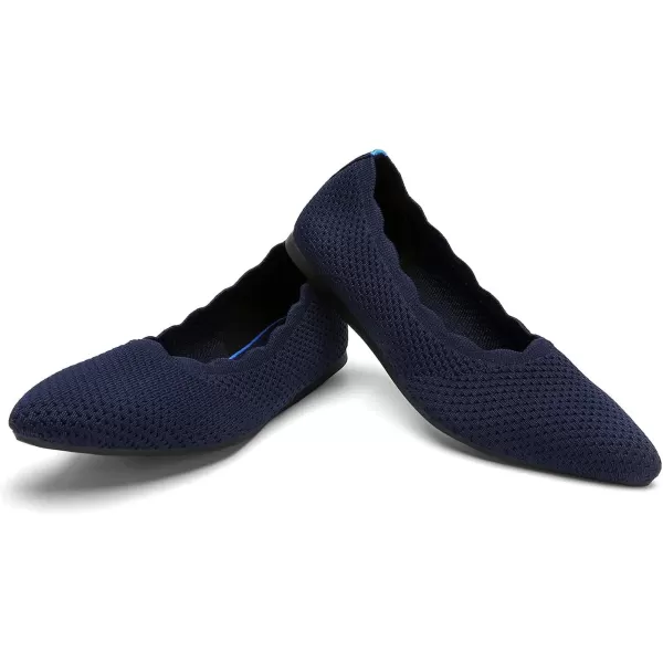 KBZone Women's Knit Ballet Flats Fashion Pointed Toe Walking Shoes Casual Slip-on Ballet Shoes