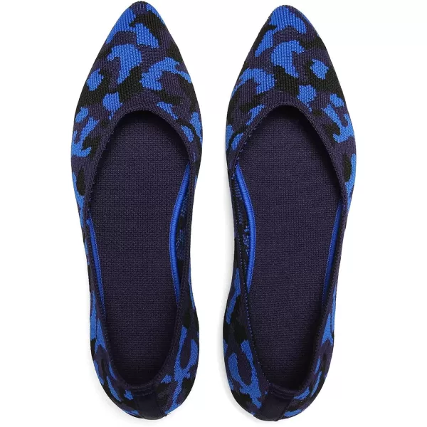 KBZone Women's Knit Ballet Flats Fashion Pointed Toe Walking Shoes Casual Slip-on Ballet Shoes