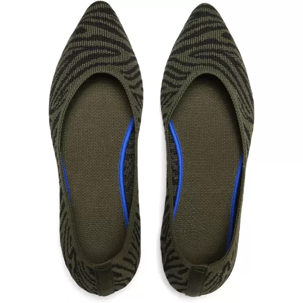 KBZone Women's Knit Ballet Flats Fashion Pointed Toe Walking Shoes Casual Slip-on Ballet Shoes