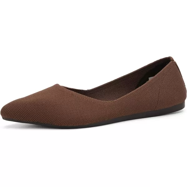 KBZone Women's Knit Ballet Flats Fashion Pointed Toe Walking Shoes Casual Slip-on Ballet Shoes