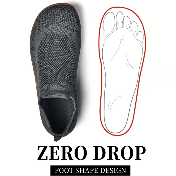 KBZone Womens Slip on Minimalist Barefoot Sock Shoes for Women Comfortable Foot Shape Walking Shoes