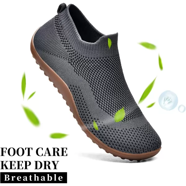 KBZone Womens Slip on Minimalist Barefoot Sock Shoes for Women Comfortable Foot Shape Walking Shoes