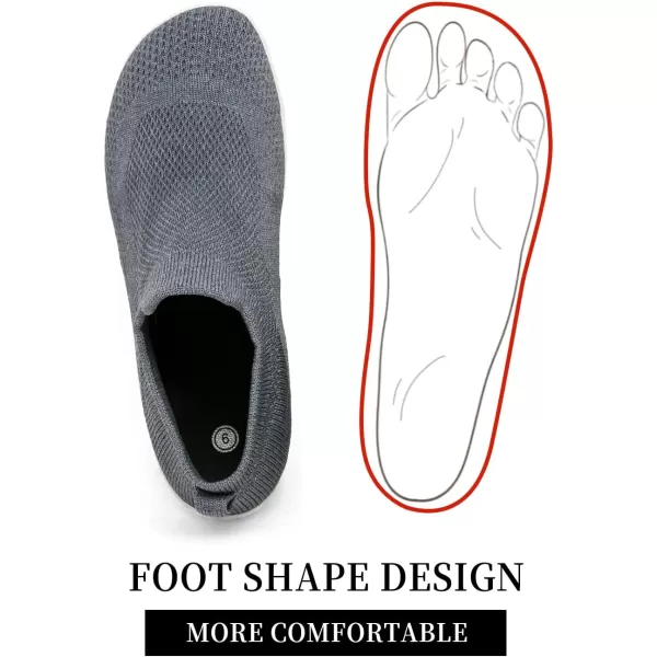KBZone Womens Slip on Minimalist Barefoot Sock Shoes for Women Comfortable Foot Shape Walking Shoes