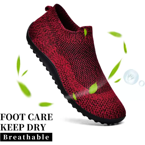 KBZone Womens Slip on Minimalist Barefoot Sock Shoes for Women Comfortable Foot Shape Walking Shoes