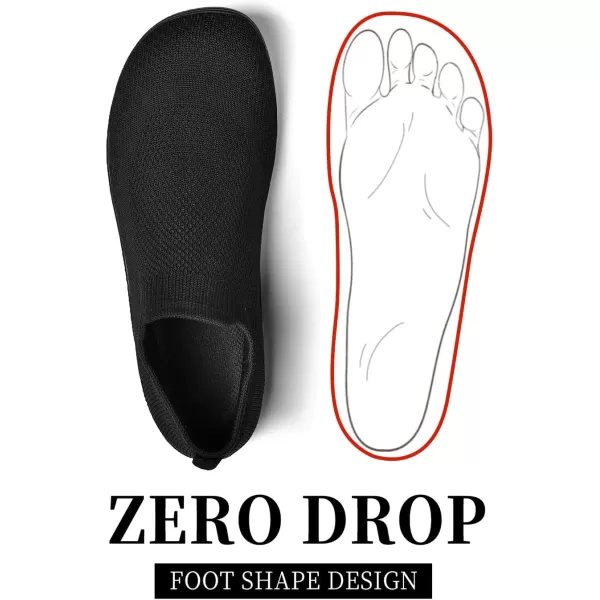 KBZone Womens Slip on Minimalist Barefoot Sock Shoes for Women Comfortable Foot Shape Walking Shoes