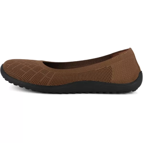 KBZone Women‘s Flat Shoes round Toe Knit Ballet Flat Comfort Dressy Flat Walking Shoes