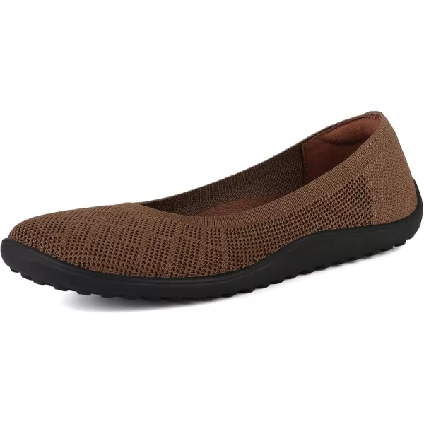 KBZone Women‘s Flat Shoes round Toe Knit Ballet Flat Comfort Dressy Flat Walking Shoes