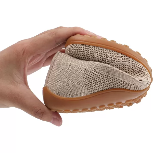 KBZone Women‘s Flat Shoes round Toe Knit Ballet Flat Comfort Dressy Flat Walking Shoes