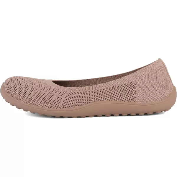 KBZone Women‘s Flat Shoes round Toe Knit Ballet Flat Comfort Dressy Flat Walking Shoes