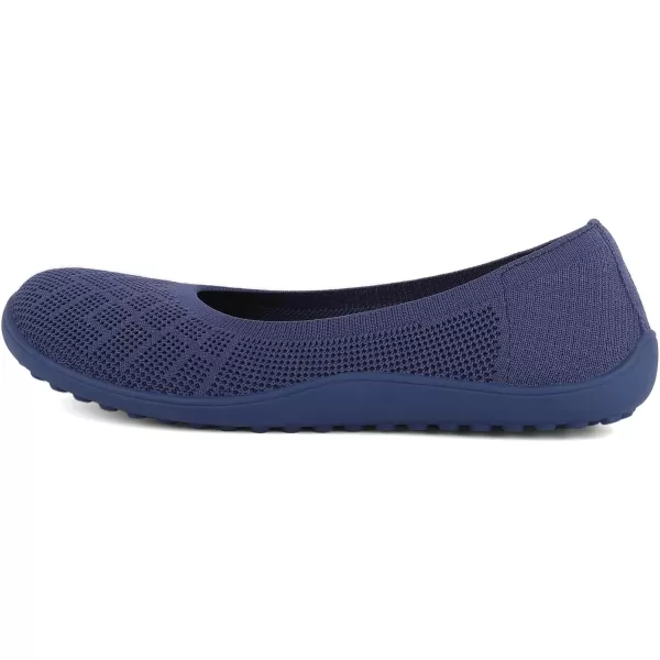 KBZone Women‘s Flat Shoes round Toe Knit Ballet Flat Comfort Dressy Flat Walking Shoes