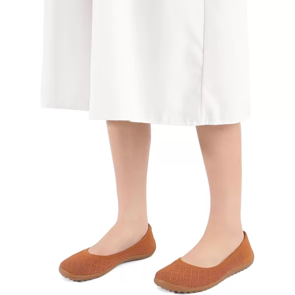 KBZone Women‘s Flat Shoes round Toe Knit Ballet Flat Comfort Dressy Flat Walking Shoes