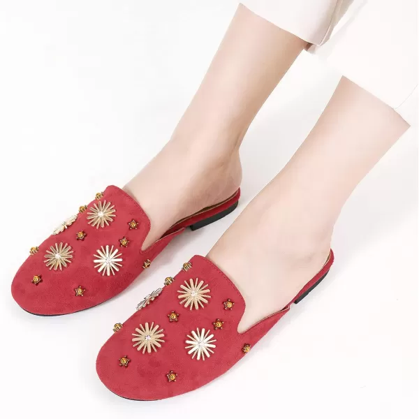 Mules for Women Flats Comfortable Slip on Shoes Closed Round Toe Womens Mules Casual Backless Loafers Slides