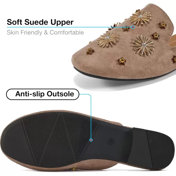 Mules for Women Flats Comfortable Slip on Shoes Closed Round Toe Womens Mules Casual Backless Loafers Slides