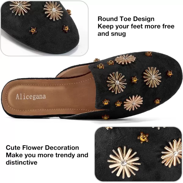 Mules for Women Flats Comfortable Slip on Shoes Closed Round Toe Womens Mules Casual Backless Loafers Slides