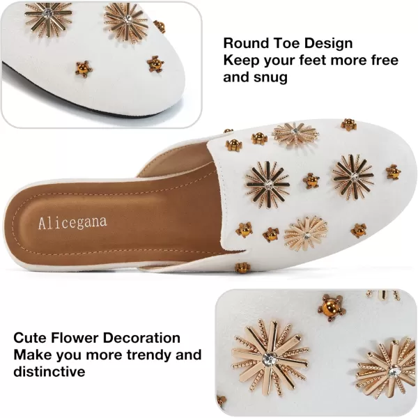 Mules for Women Flats Comfortable Slip on Shoes Closed Round Toe Womens Mules Casual Backless Loafers Slides