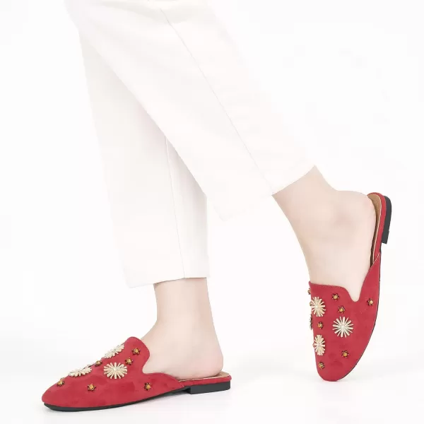 Mules for Women Flats Comfortable Slip on Shoes Closed Round Toe Womens Mules Casual Backless Loafers Slides