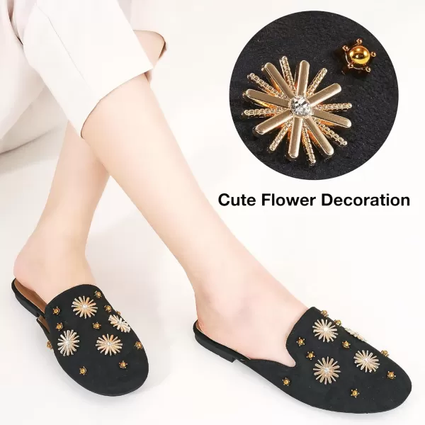 Mules for Women Flats Comfortable Slip on Shoes Closed Round Toe Womens Mules Casual Backless Loafers Slides